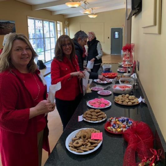 Members celebrated Valentines Day with a cookie exchange.